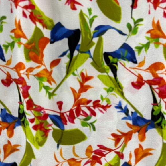 Rose + Olive Women's Large Tank Top Floral Ruffled Straps Summer Vacation - Picture 3 of 8